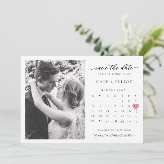 Invitation Calendrier de rendez-vous à sauvegarder avec code (Debout devant)