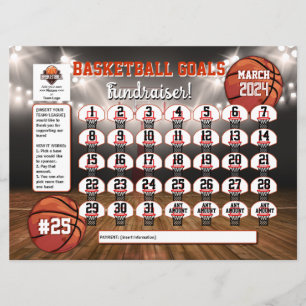 Invitation Calendrier de softball modifiable collecte de fond