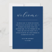 Invitation Calendrier de week-end Deep Blue | Mariage Navy Na (Devant)