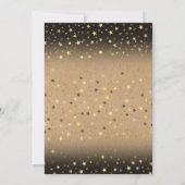 Invitation Calendrier des étoiles d'or rustique Enregistrer l (Dos)