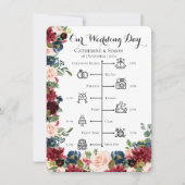 Invitation Calendrier du jour de mariage (Devant)