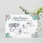 Invitation Calendrier du week-end de mariage de Greenbrier (Debout devant)