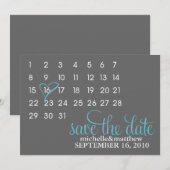 Invitation Calendrier Enregistrer la date Annonces du Mariage (Devant / Derrière)