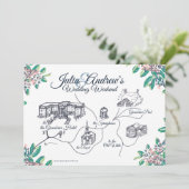 Invitation Calendrier final du week-end de mariage de Greenbr (Debout devant)