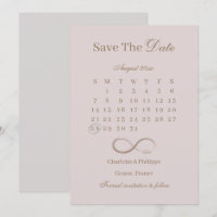 Calendrier Infinity Dusty Pink Enregistrer la date
