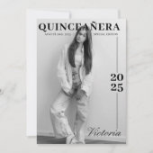 Invitation Calendrier magazine quinceañera enregistrer la dat (Devant)
