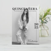 Invitation Calendrier magazine quinceañera enregistrer la dat (Debout devant)