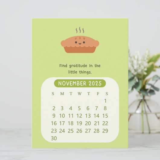 Invitation Calendrier mensuel de motivation de novembre 2025 (Debout devant)