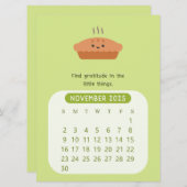 Invitation Calendrier mensuel de motivation de novembre 2025 (Devant / Derrière)