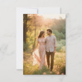 Invitation Calendrier mignon Enregistrer la date avec la phot (Dos)