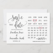 Invitation Calendrier minimal enregistrer la date mariage mod (Devant)