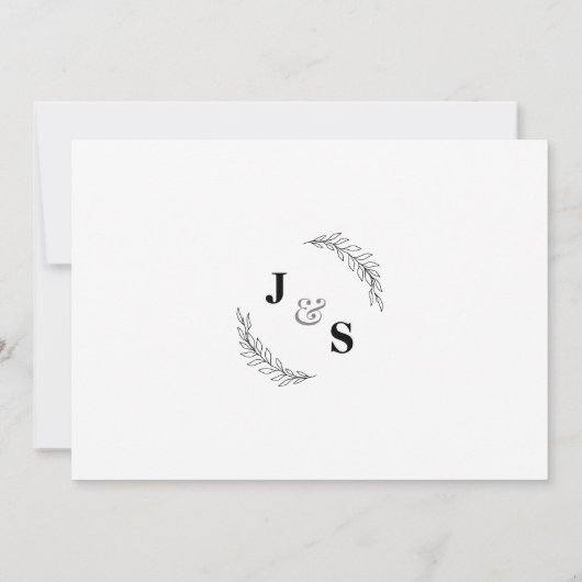 Invitation Calendrier minimal enregistrer la date mariage mod (Dos)