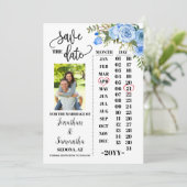 Invitation Calendrier photo enregistrer la date mariage flora (Debout devant)