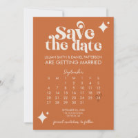 Calendrier Rétro Mariage Enregistrez La Date