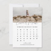 Invitation Calendrier romantique Enregistrer la date (Devant)