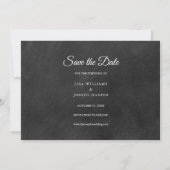 Invitation Calendrier "Save the Date" Tableau Noir Cœur Doré (Dos)
