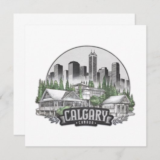 Invitation Calgary City Canada (Devant / Derrière)