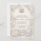 Invitation Calice de la Première Communion Hostie Florale  (Dos)