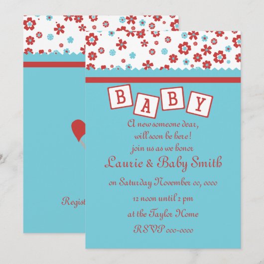 Invitation Calico Baby (Devant / Derrière)