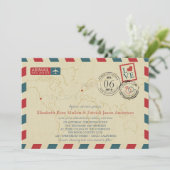 Invitation California / UK Antique Airmail | Mariage (Debout devant)