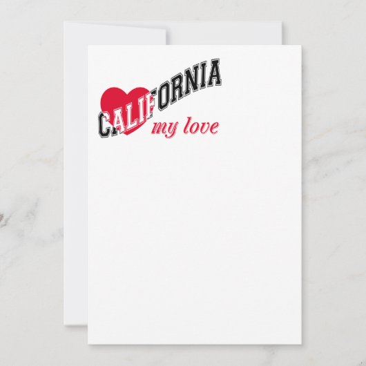 Invitation Californie, mon amour (Devant)