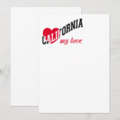 Invitation Californie, mon amour (Devant / Derrière)