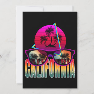 Invitation californie rétro des années 80