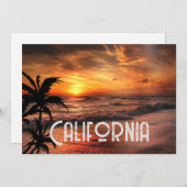 INVITATION CALIFORNIE SUR MESURE ENSOLEILLÉE PLAGE NATURE BEA (Devant / Derrière)