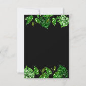 Invitation Californie verdure paillettes bois feuille de lier (Dos)