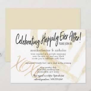 Invitation Câlins, baisers et cœurs après la fête de mariage