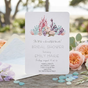 Invitation Câlins de corail et vœux d'océan : Shower de maria