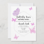 Invitation Câlins de papillon shower de bébé (Devant)