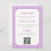Invitation Câlins de papillon violet double face pour les vœu (Dos)