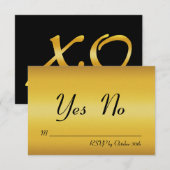 Invitation Câlins et baisers RSVP (Devant / Derrière)