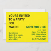 Invitation Câlins Mondial de Paix Abstrait Rayures Colorées F (Dos)