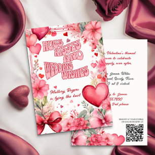 Invitation Câlins Rétro de la Saint-Valentin Baisers Cœurs et
