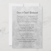 Invitation Calla argent 25e anniversaire de mariage (Dos)