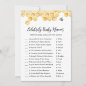 Invitation CALLA Bee Celebrity Baby Name Baby shower Jeu (Devant)