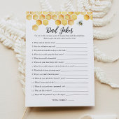 Invitation CALLA Bee Papa plaisante Baby shower Game Card