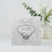 Invitation Calla d'argent 25e anniversaire de mariage (Debout devant)