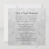 Invitation Calla d'argent 25e anniversaire de mariage (Dos)