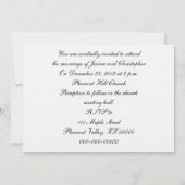 Invitation Calla Lilies sur le Mariage de dentelle blanche (Dos)