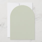 Invitation Calla Lilies sur une arche vert sauge Première Com (Dos)