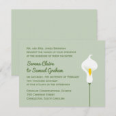 Invitation Calla Lily (Devant / Derrière)