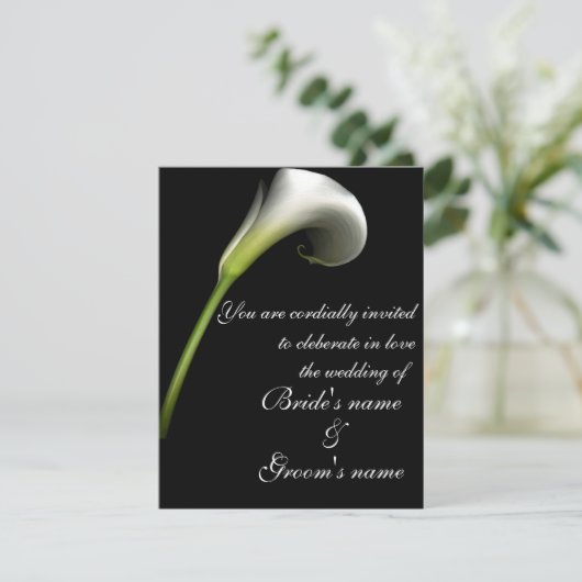 Invitation calla lily (Debout devant)