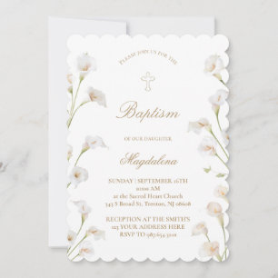 Invitation Calla lily   Baptême