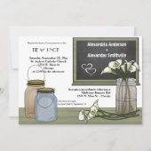 Invitation Calla Lily Chalkboard Et Mason Jar Wedding Inviten (Devant)
