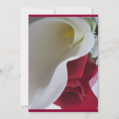 Invitation Calla Lily/Faire-part de mariage Rose (Dos)