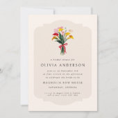 Invitation Calla Lily Fête des mariées Mariage colorée modern (Devant)