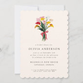 Invitation Calla Lily Fête des mariées Mariage colorée modern (Devant)